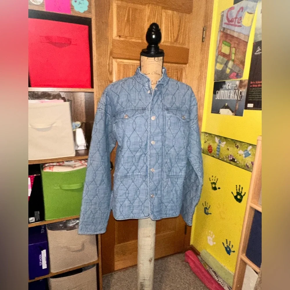💙 AMO Denim Quilted Jacket - Picture 4 of 14